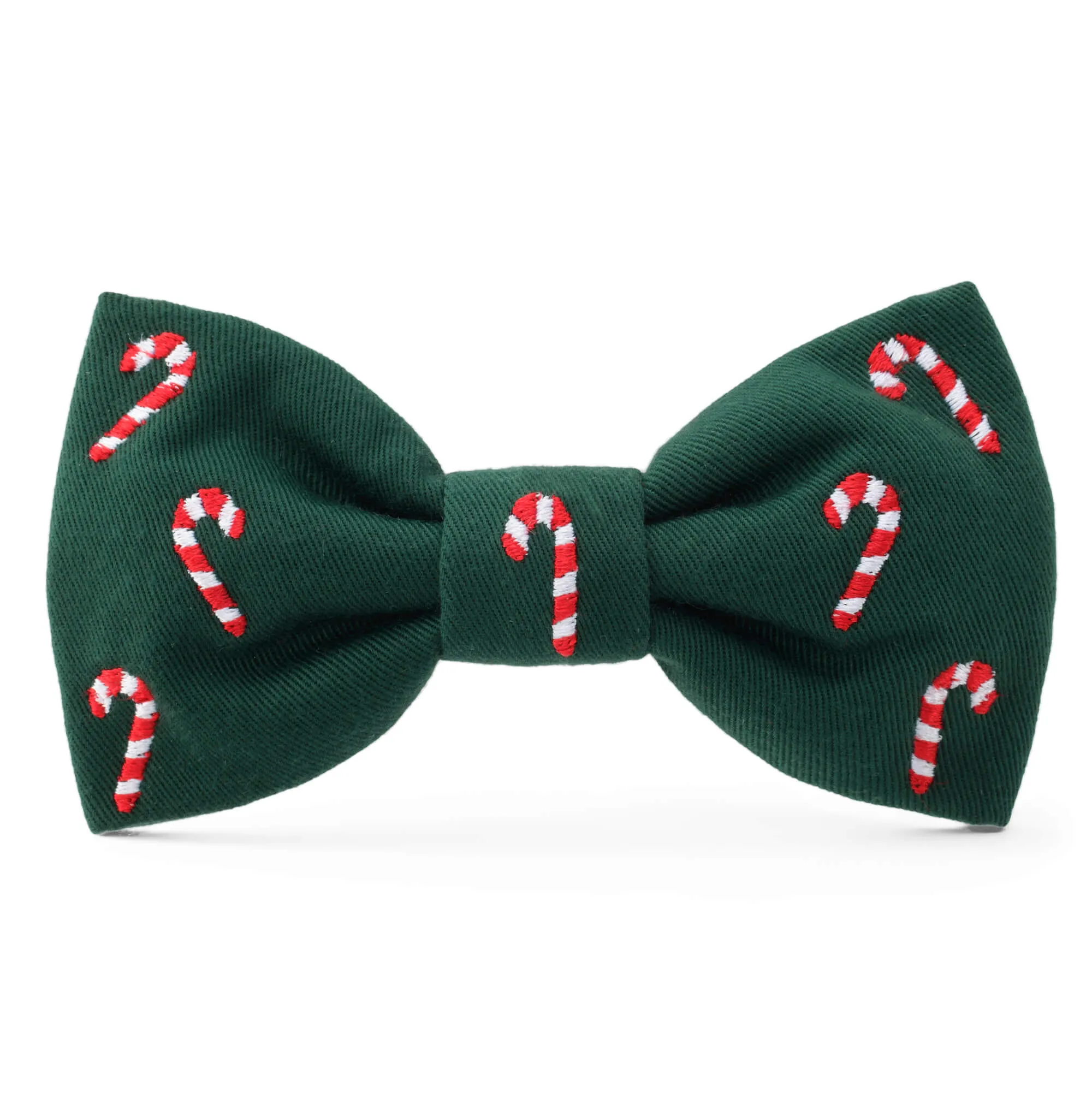 Candy Canes Embroidered Dog Bow Tie