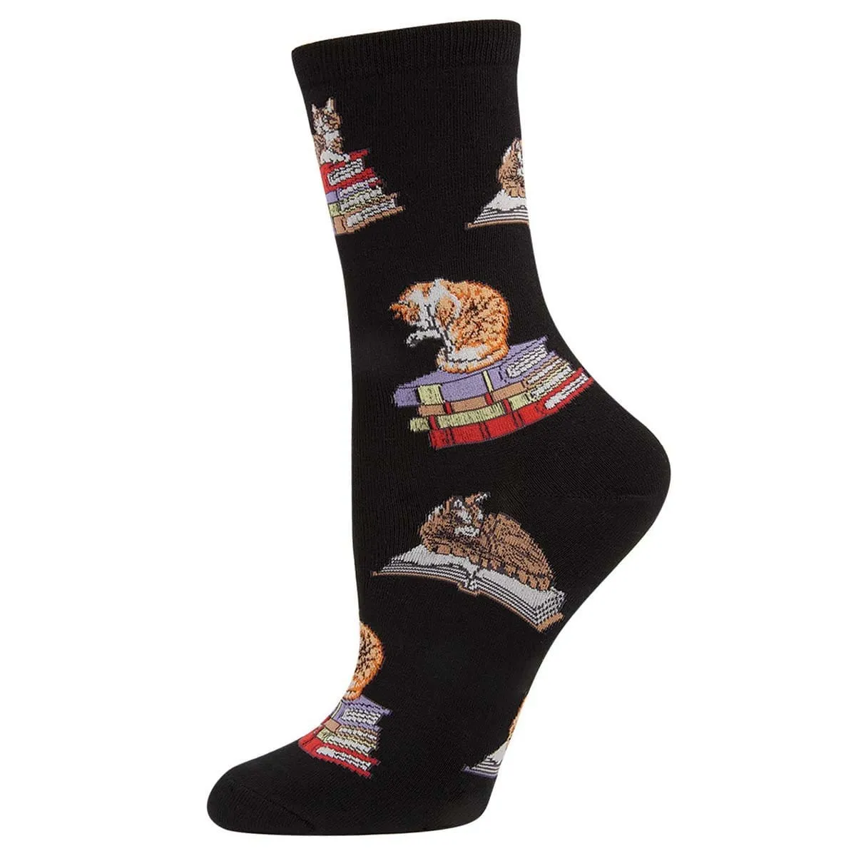 Cats On Books Women's Crew Socks