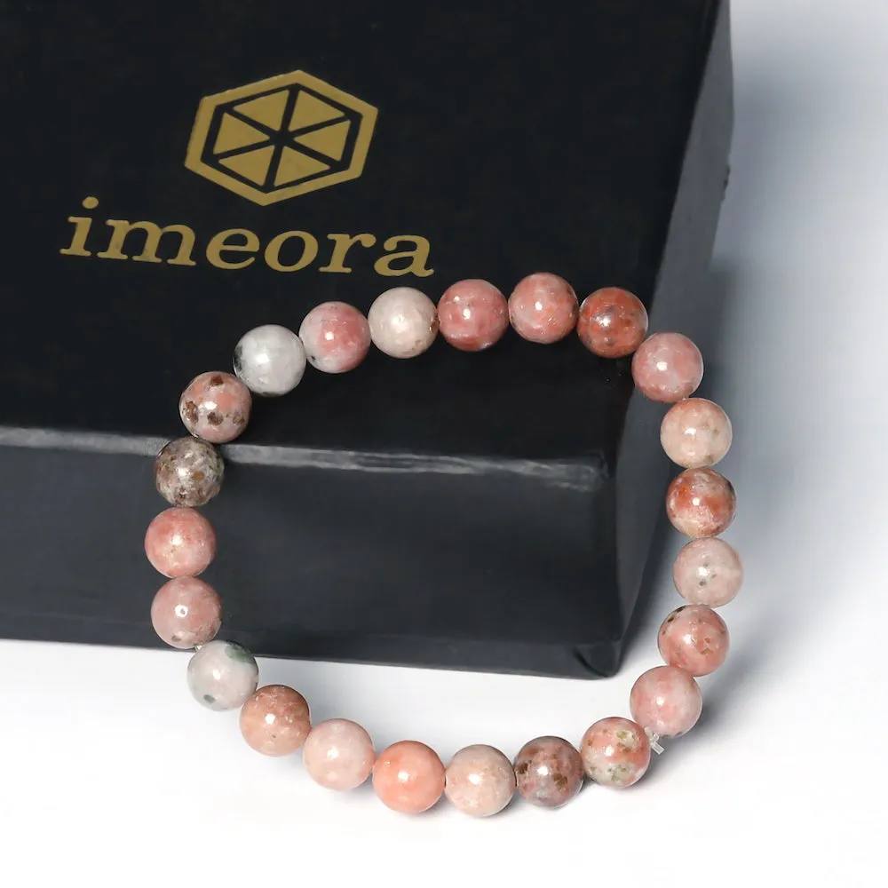 Certified Yellow Rhodonite 8mm Natural Stone Bracelet