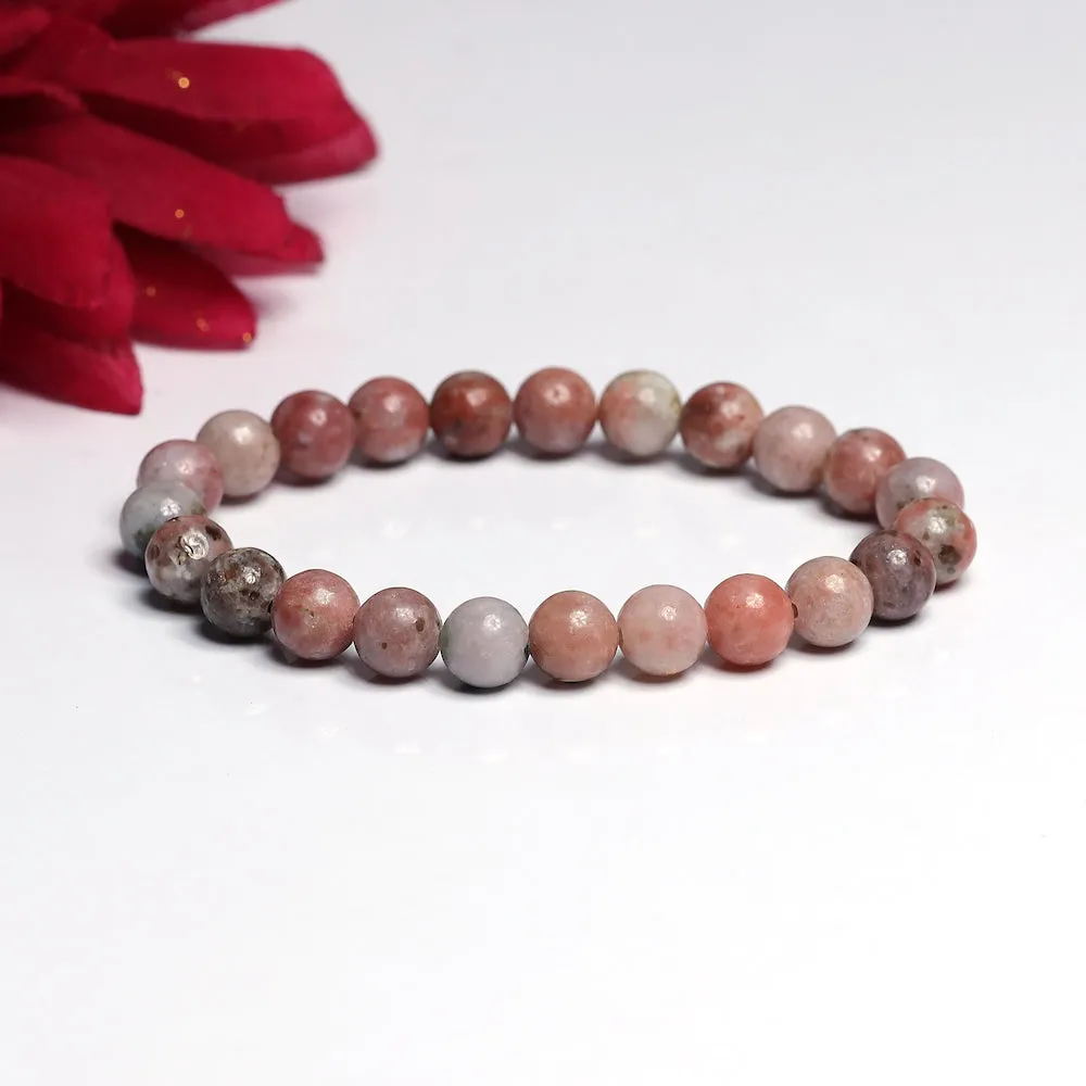 Certified Yellow Rhodonite 8mm Natural Stone Bracelet