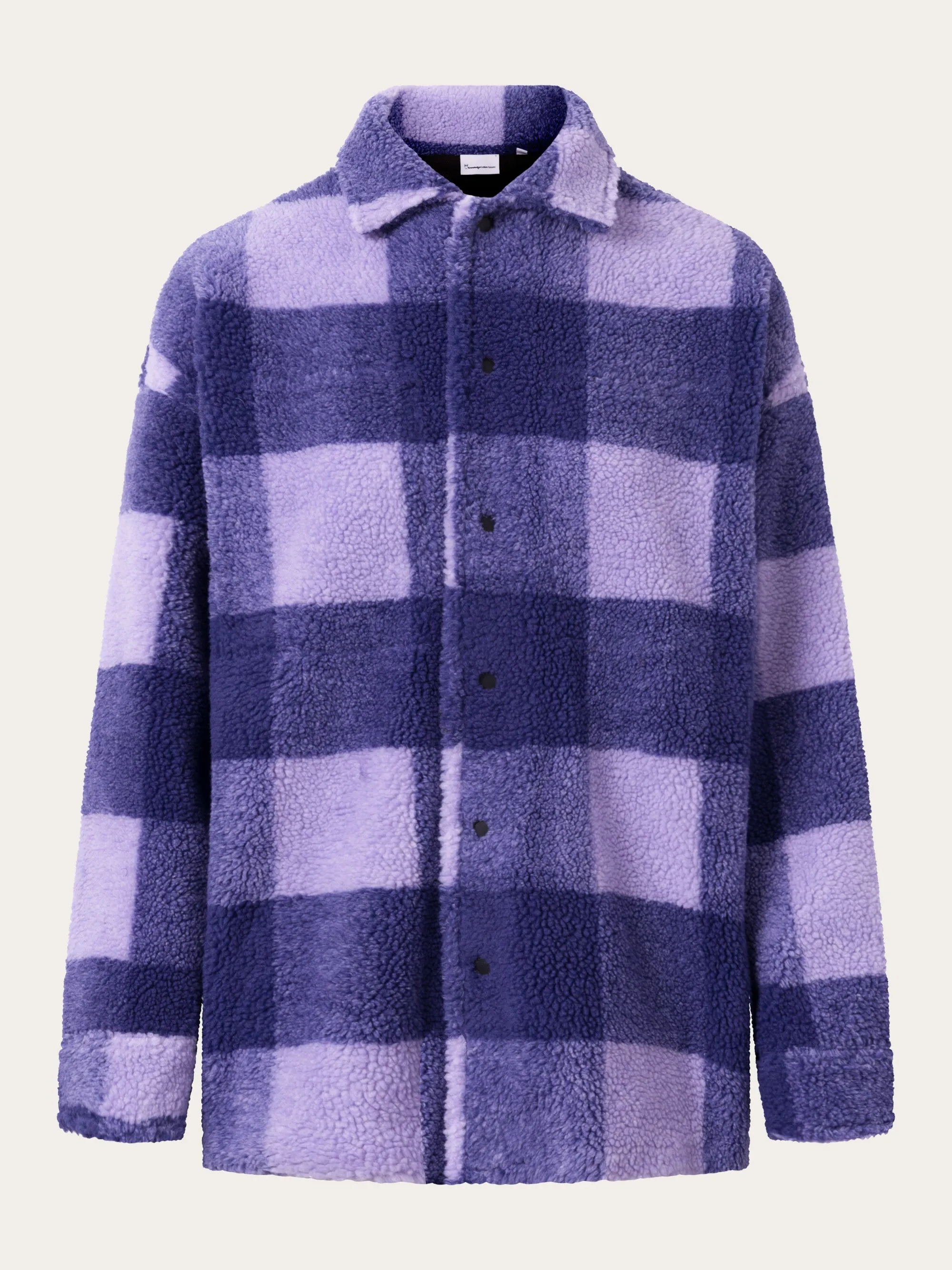 Checked teddy overshirt - Violet Tulip