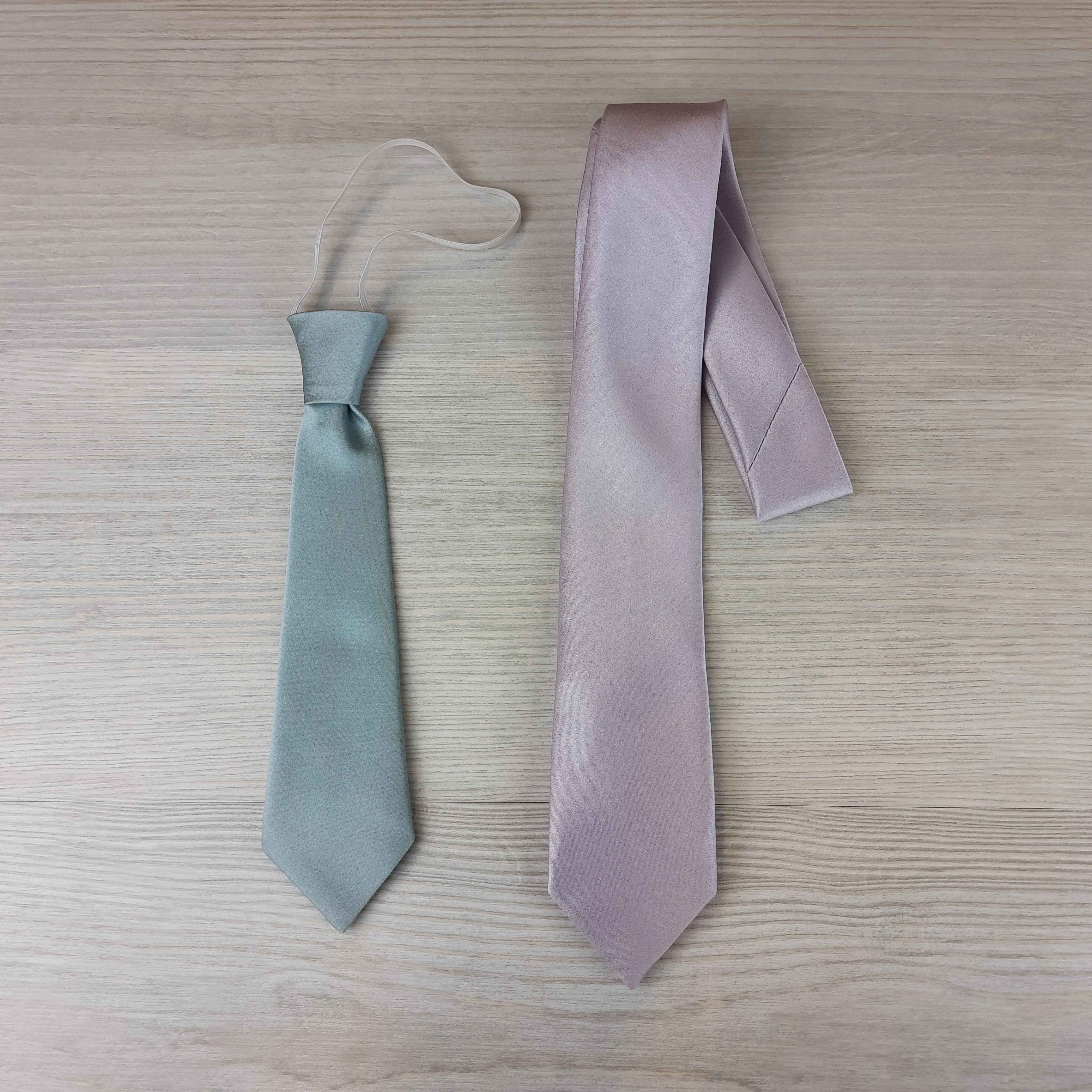 Chinese Violet Shantung Boys Ties