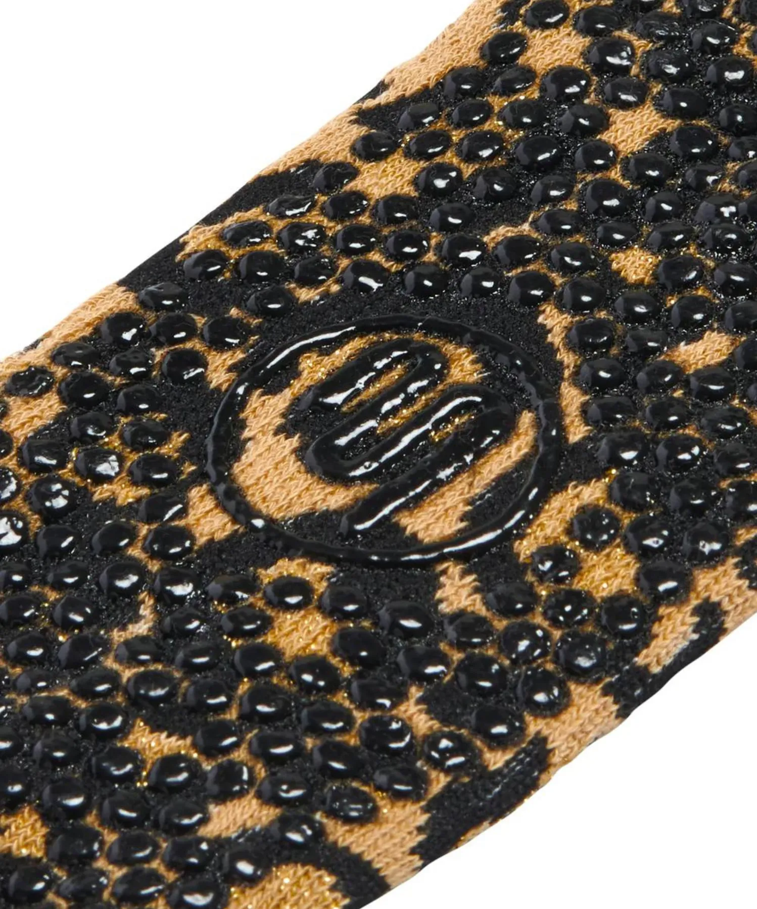 Classic Low Rise Grip Socks - Gold Sparkle Cheetah (Barre / Pilates)