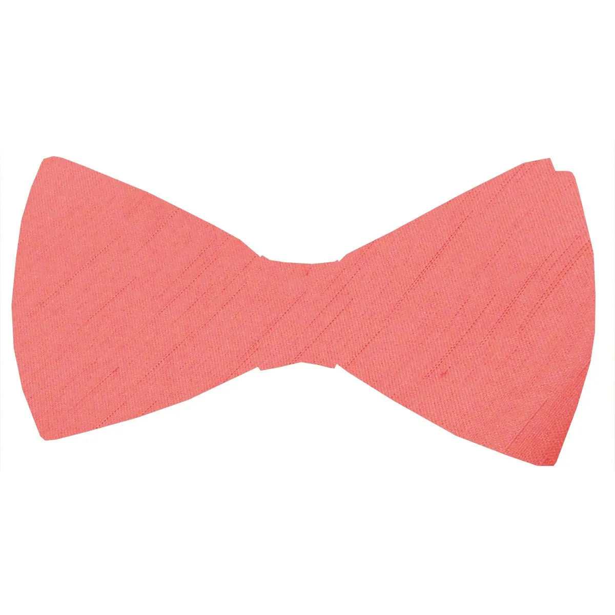 Coral Shantung Bow Ties