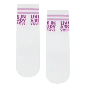 Crew Grip Socks - Lilac Self Love (Barre / Pilates)