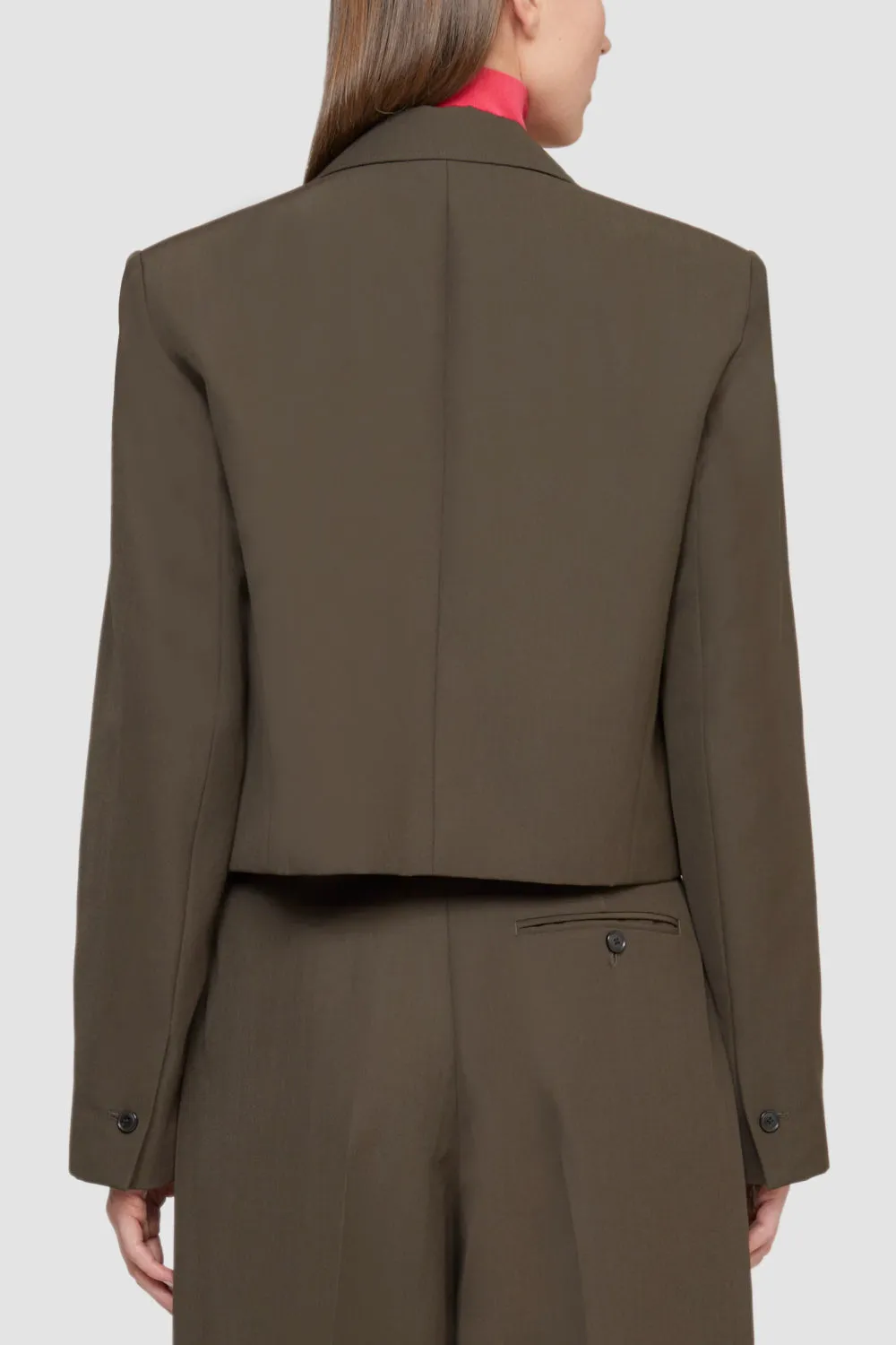 Cropped Blazer With Ties