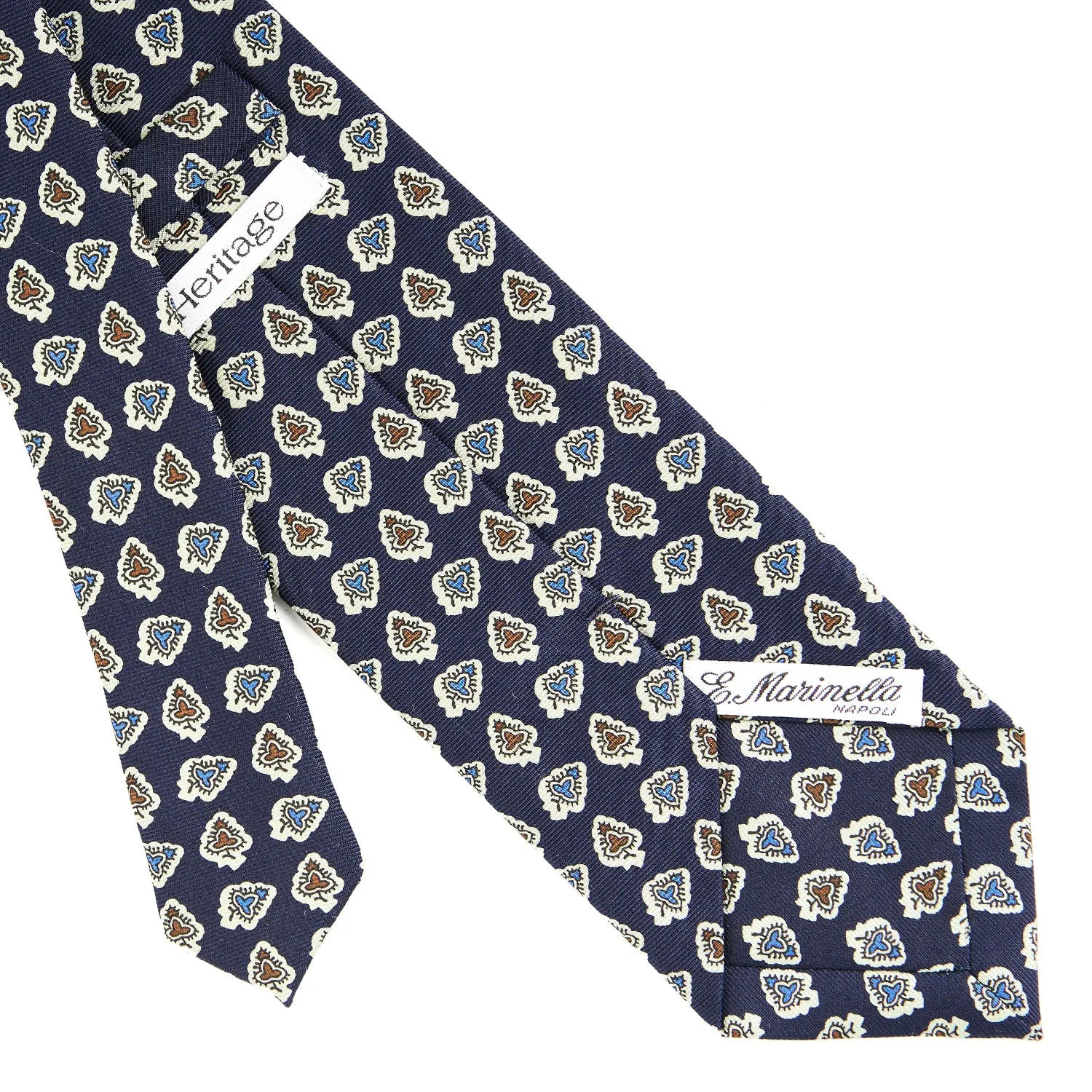 DARK BLUE HERITAGE COLLECTION SILK TIE