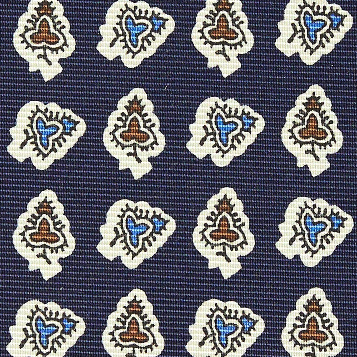 DARK BLUE HERITAGE COLLECTION SILK TIE