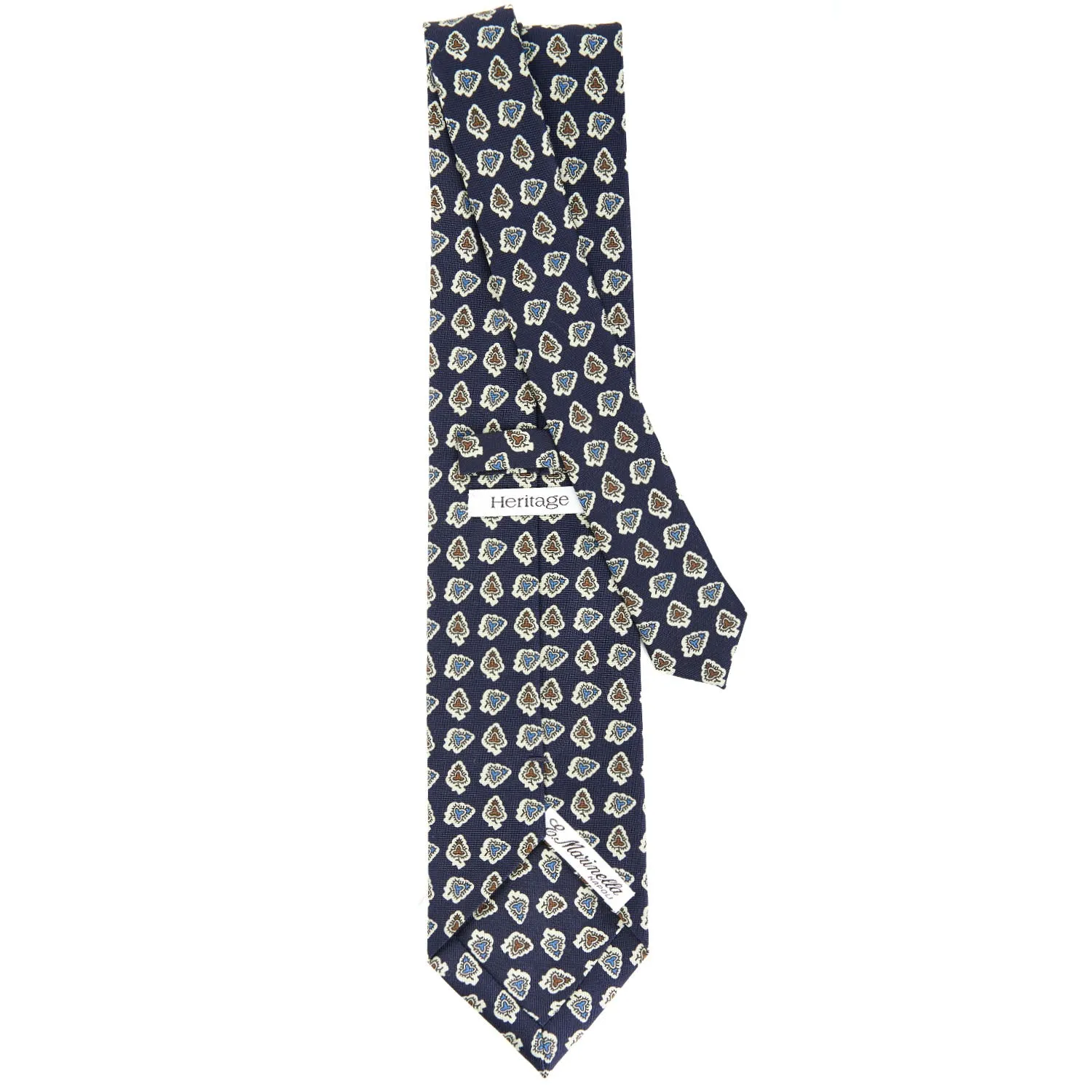 DARK BLUE HERITAGE COLLECTION SILK TIE