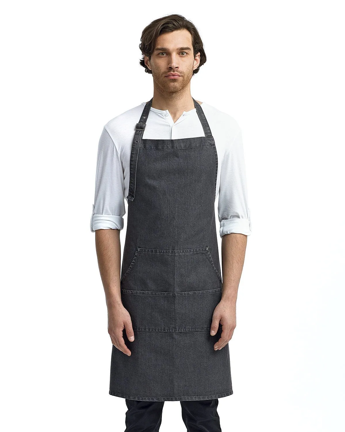 Denim Bib Adjustable Apron (4 Pocket Pouch)