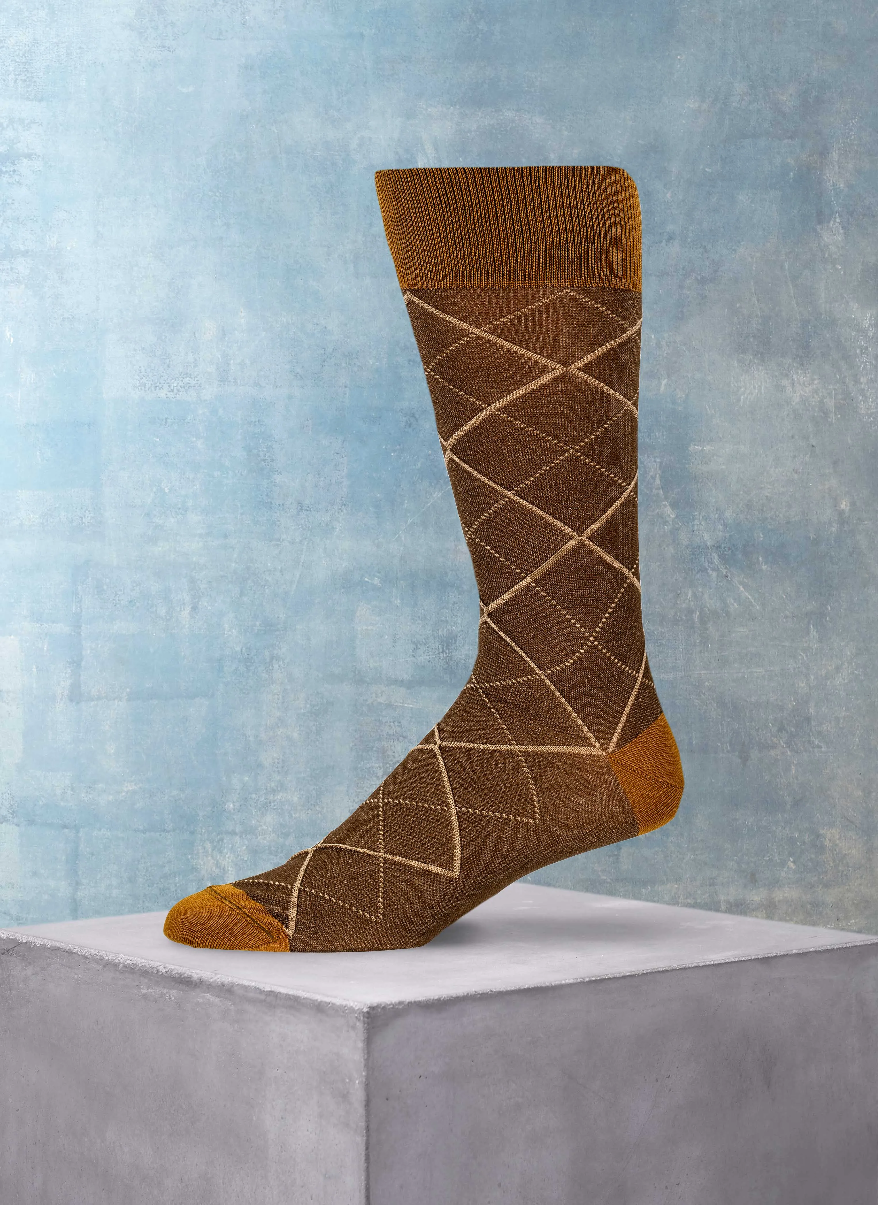 Diamond Raker Sock in Brown DIPEDARIUS®