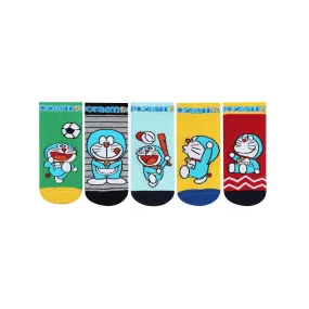 Doraemon Newborn Baby Socks - Pack Of 5