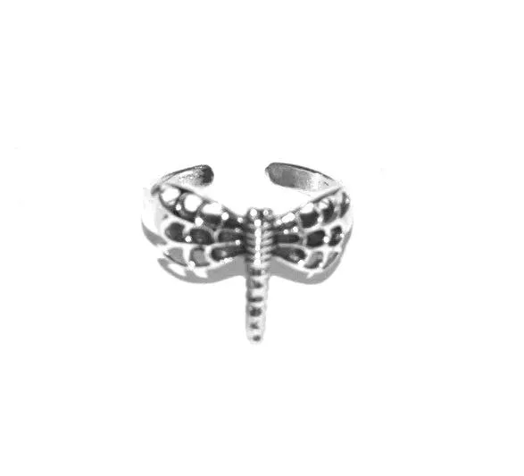 Dragonfly Toe Ring Sterling