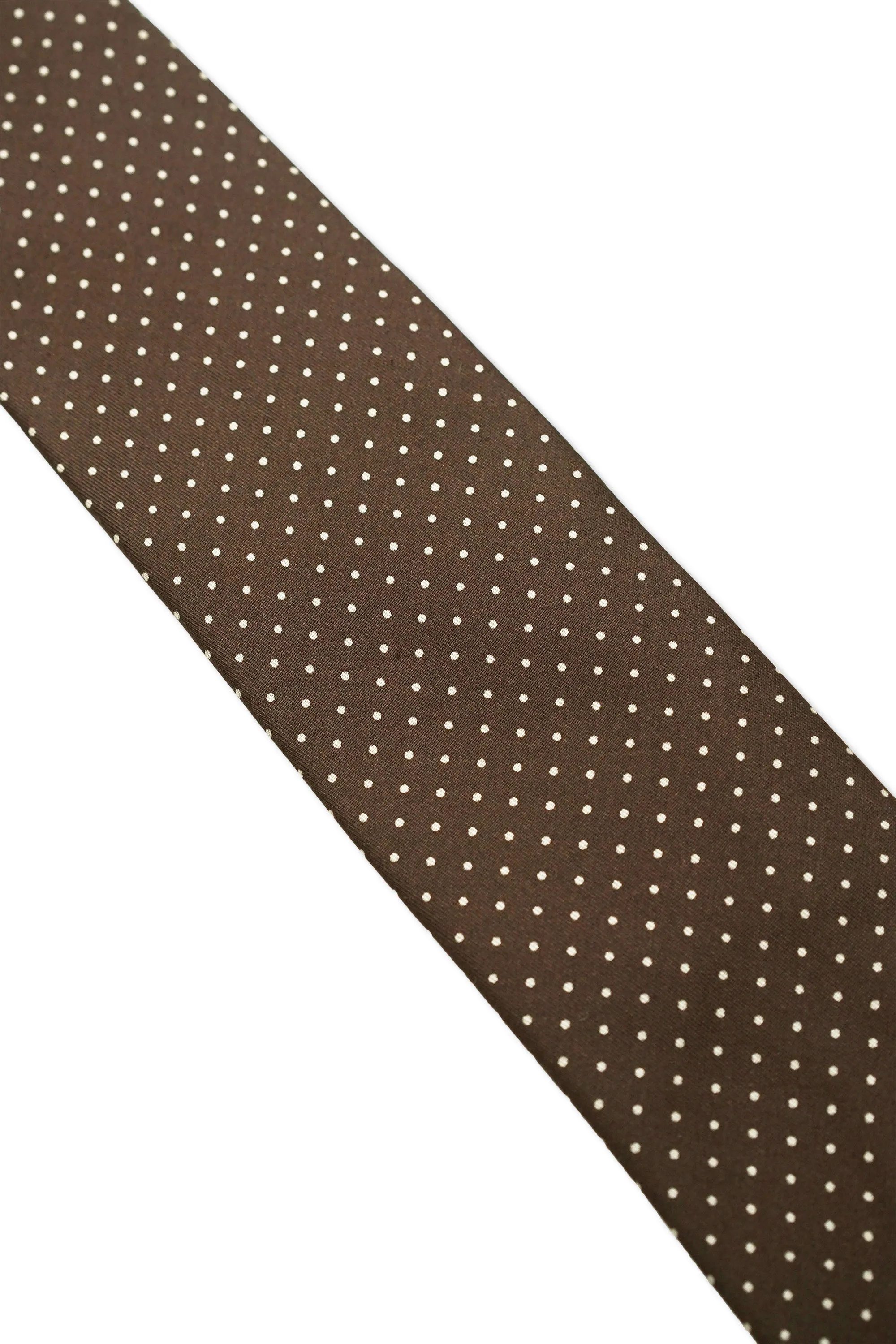 Drake's Brown Spotted Silk Tie