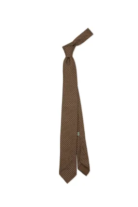 Drake's Brown Spotted Silk Tie