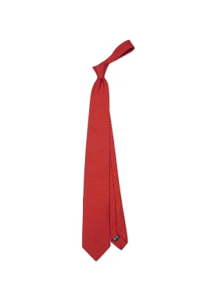 Drake's Red with Black Cross Pattern Silk Tie