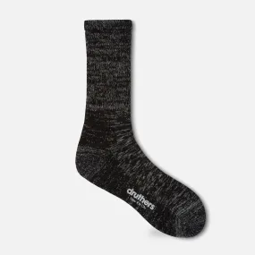 Druthers Black Mélange Organic Cotton Defender Boot Sock