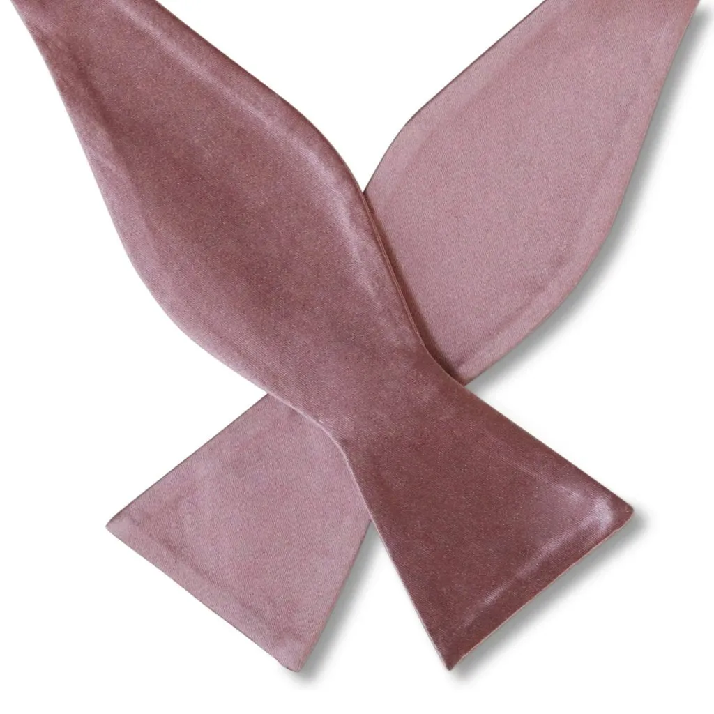 Dusty Mauve Silk Self-Tie Bow Tie