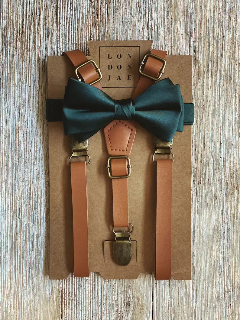 Emerald Green Satin Bow Ties