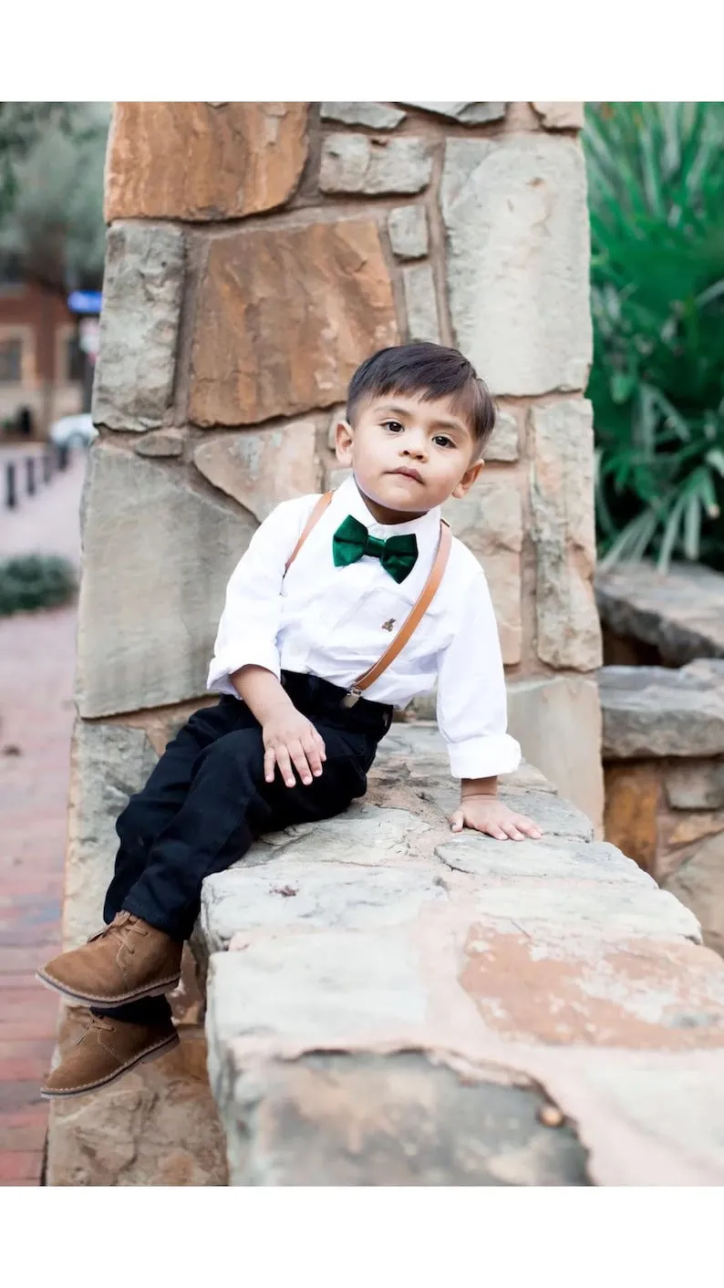 Emerald Green Satin Bow Ties