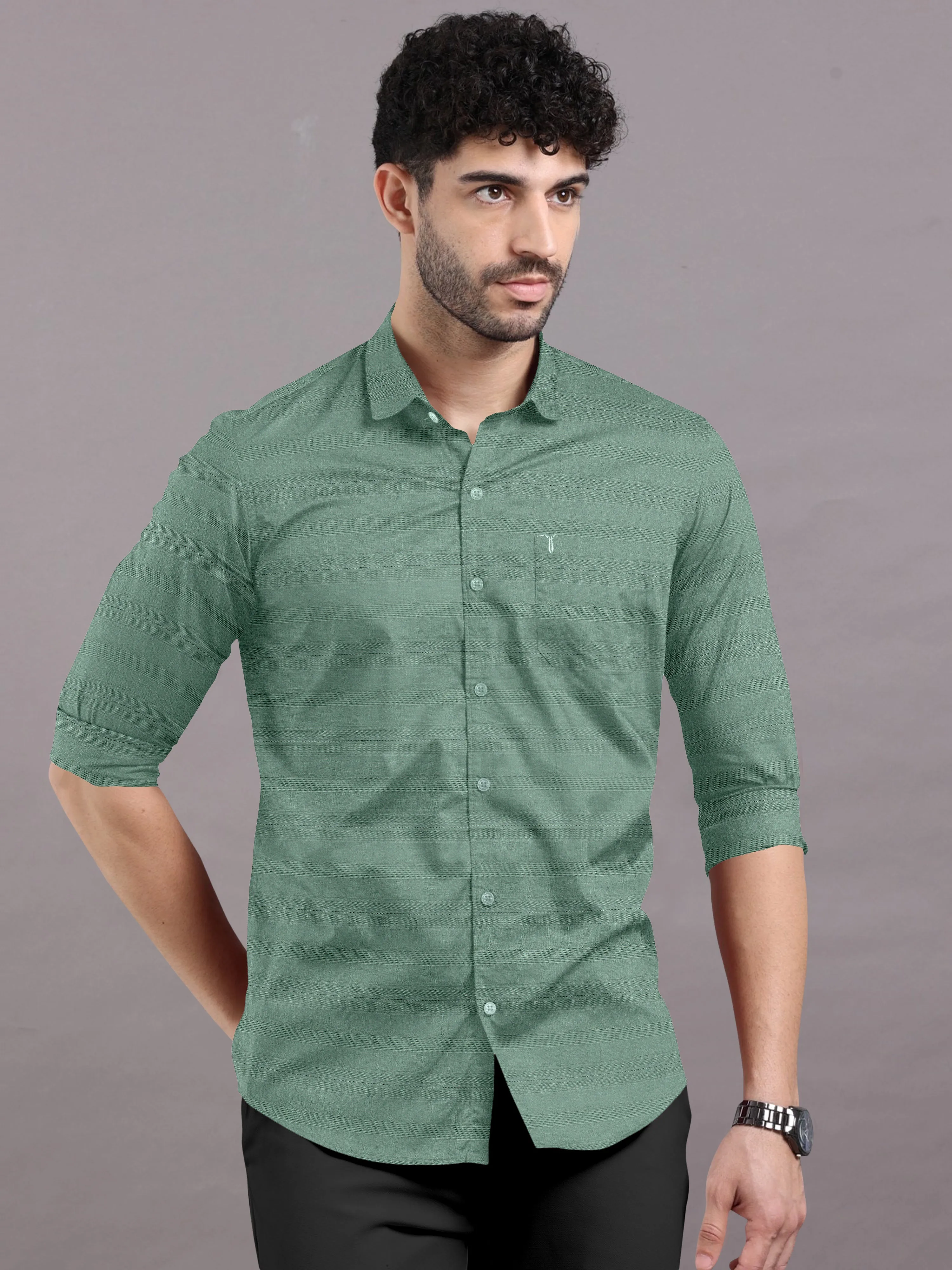 Fern Green Checked Shirt