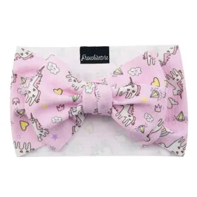 Frenchiestore Pet Head Bow | Pink Unicorns