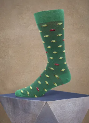 Fun Cars Sock in Olive