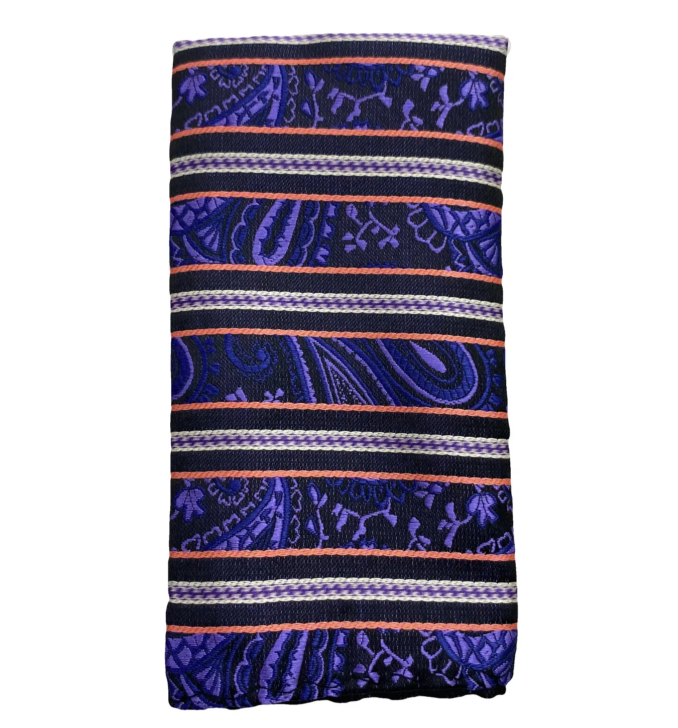 Gianfranco Tie and Handkerchief - Black Paisley Stripes T53