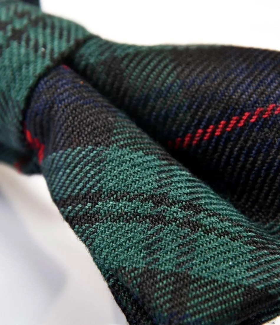 Green Tartan Plaid Bow Tie