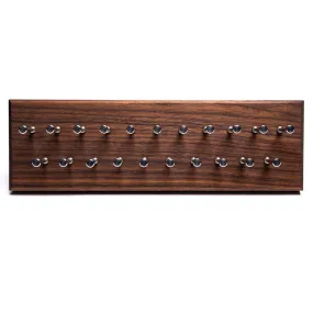 Hanger Project Small Tie Rack - Walnut/Stainless Steel Pegs