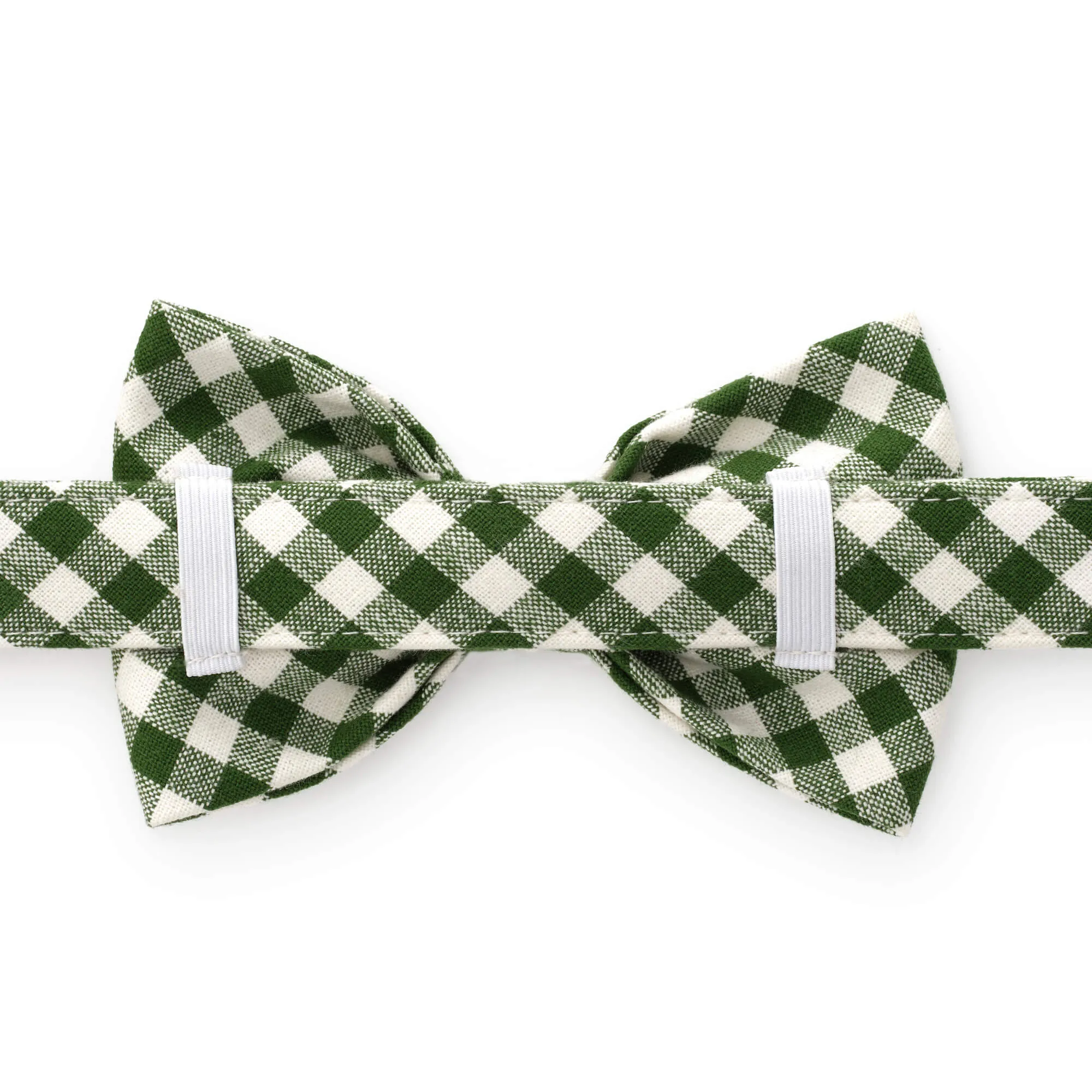 Heather Taylor Home x TFD Mini Gingham Hunter Green Bow Tie Collar