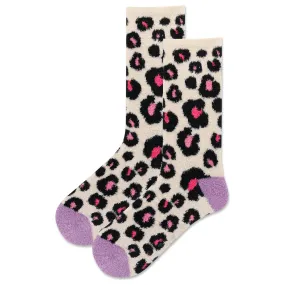 Hot Sox Womens Animal Print Non-Skid Slipper Socks