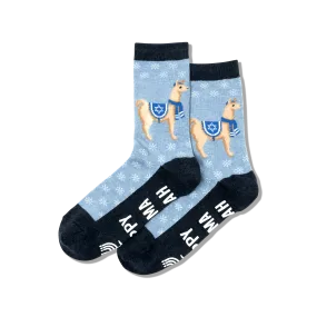 HOTSOX Women's Happy Llamakkah Crew Socks