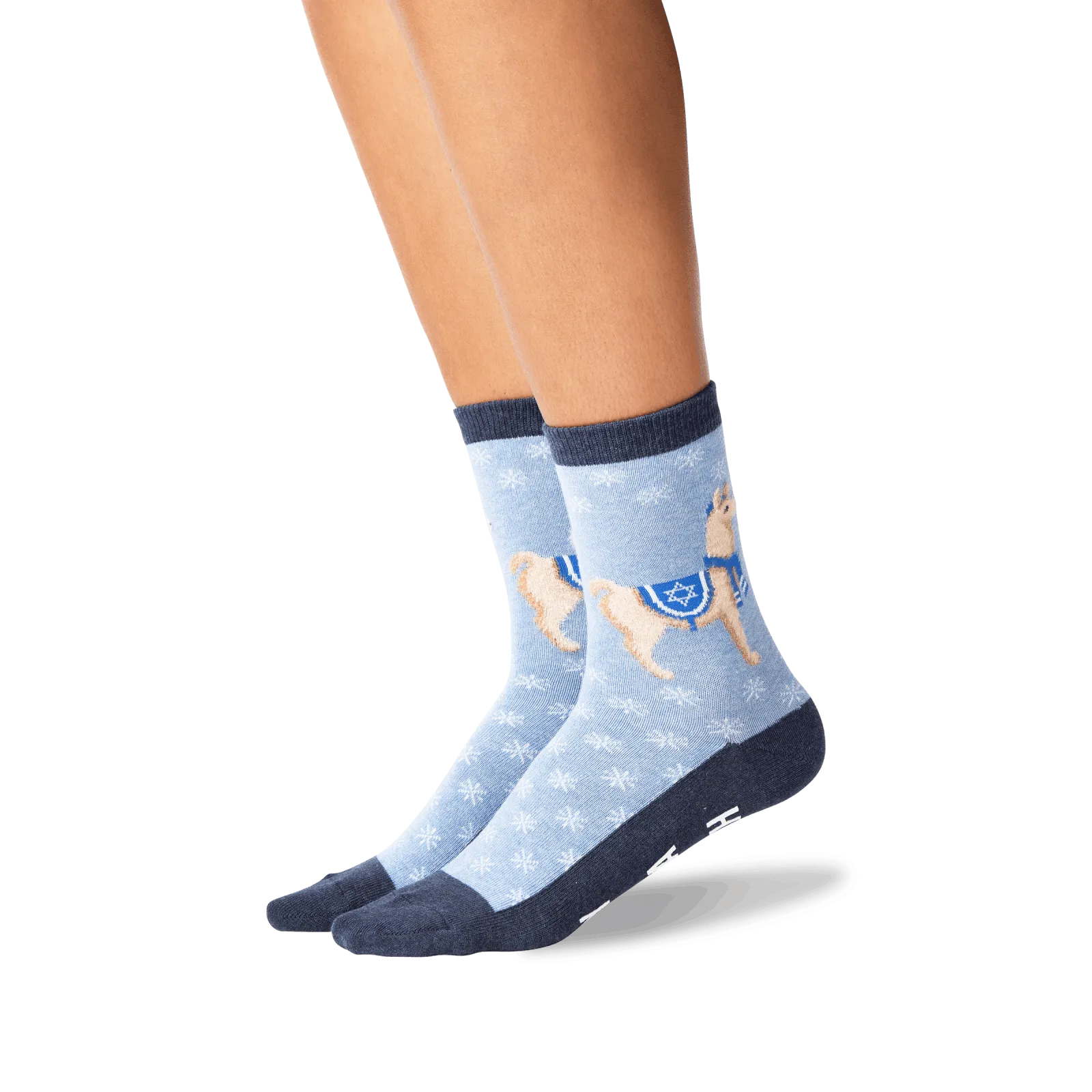 HOTSOX Women's Happy Llamakkah Crew Socks