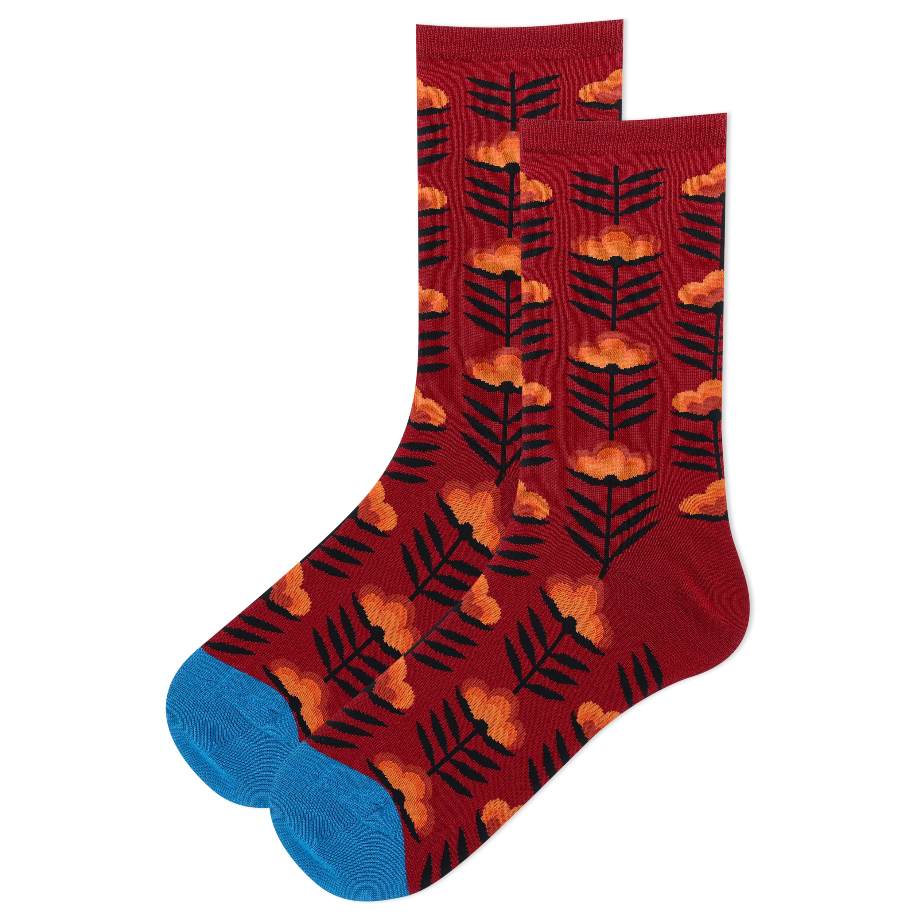 HOTSOX Women's Retro Floral Crew Sock