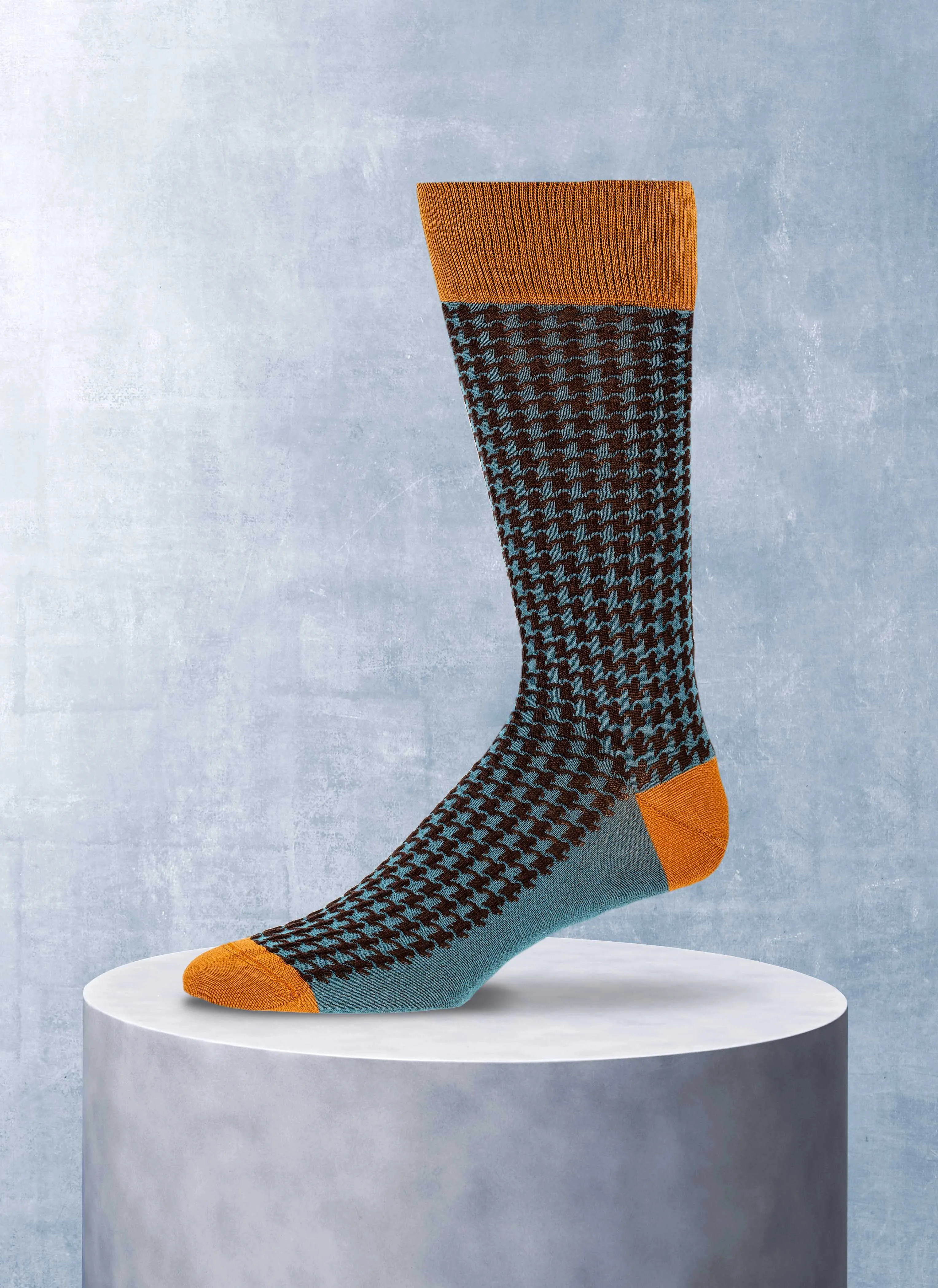 Houndstooth Sock in Gold DIPEDARIUS®