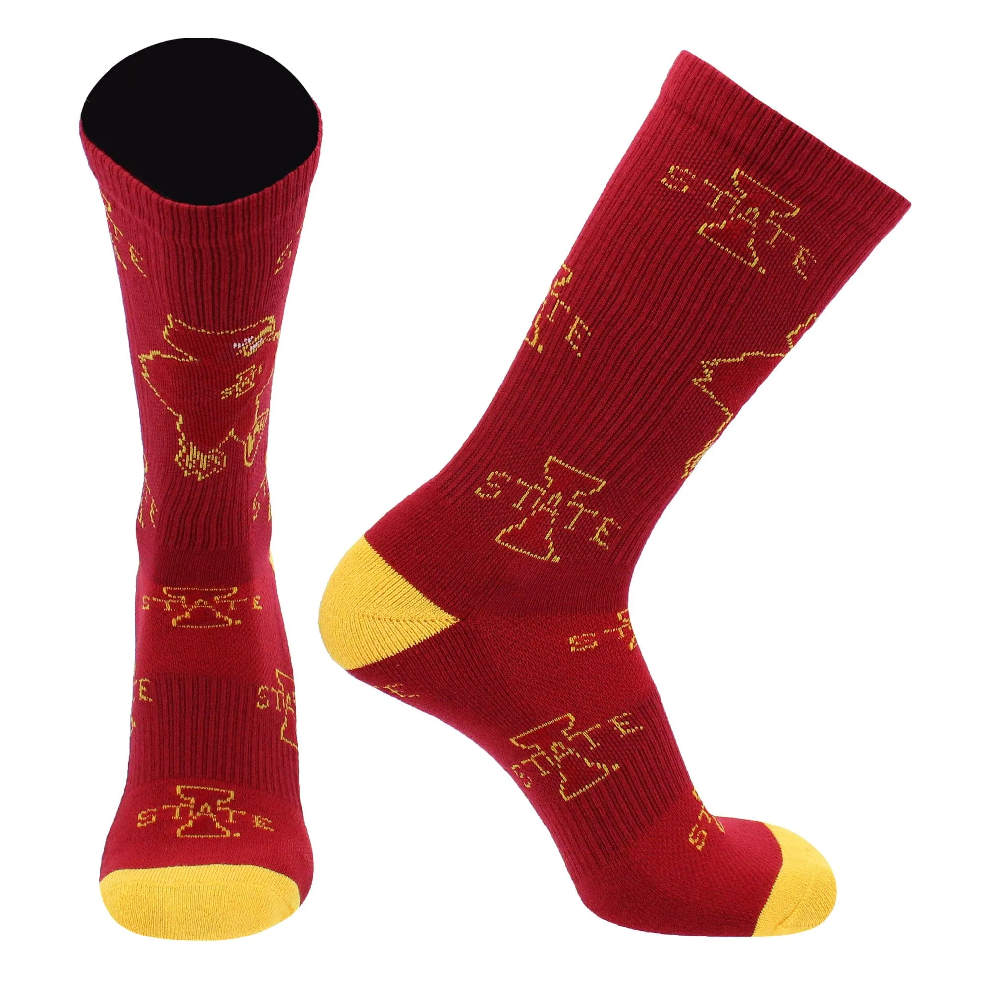 Iowa State Cyclones Socks Iowa State University Cyclones Mayhem Crew Socks