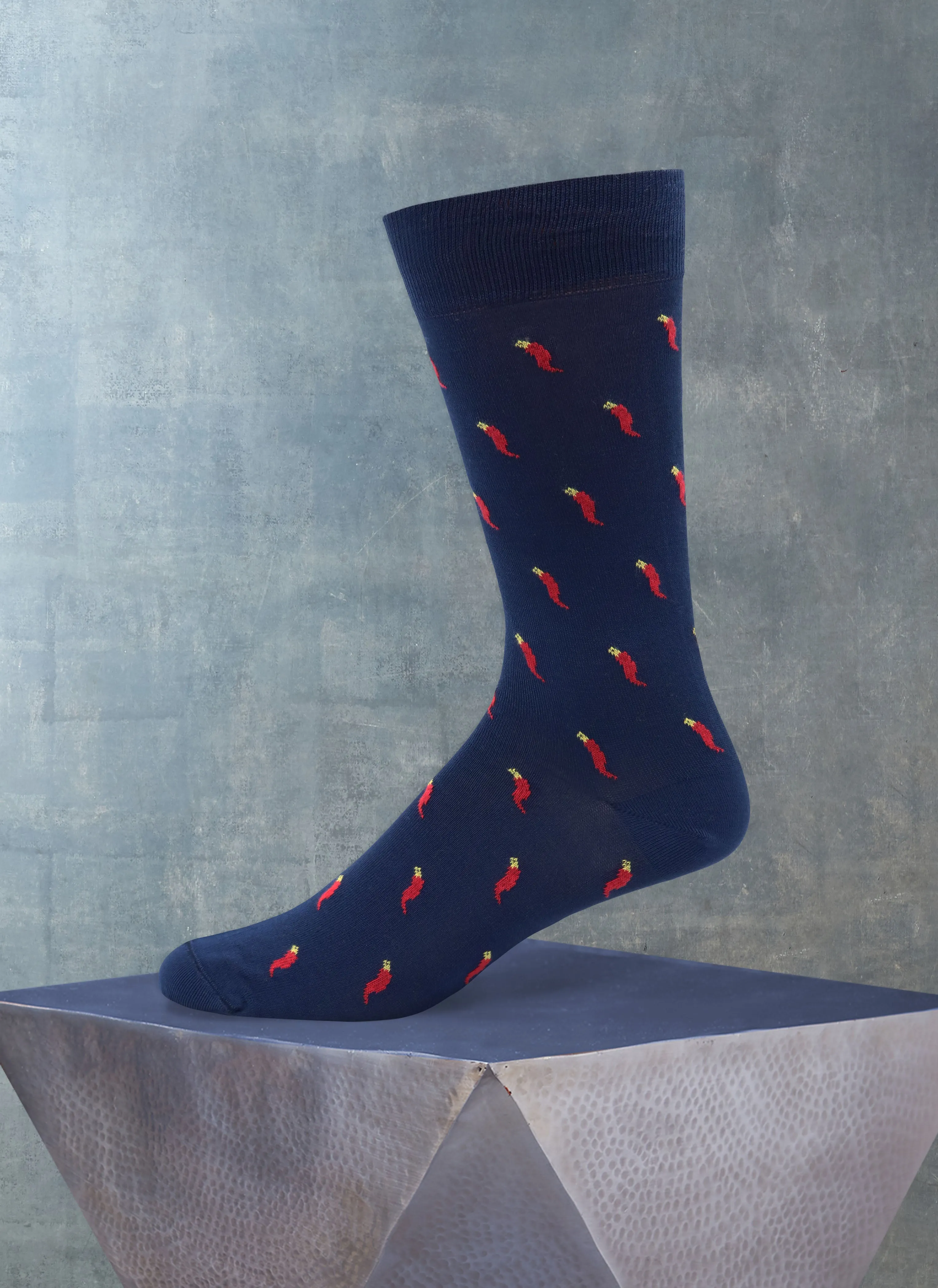 Italian Horn Sock in Navy