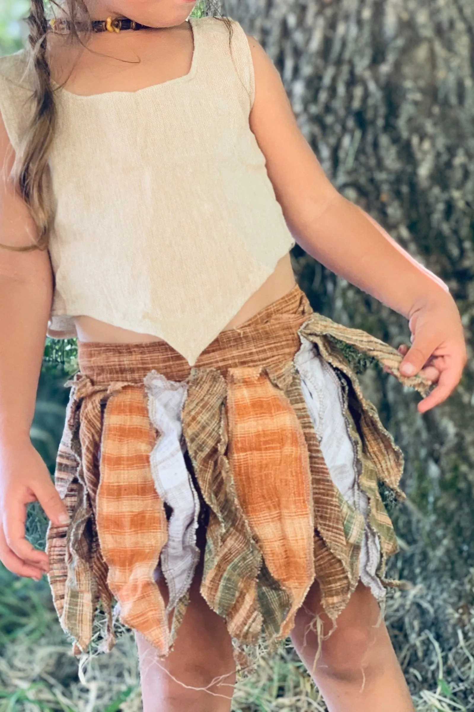 Khadi Magic Leaves ⋙ Pixie Skirt / Belt for Children