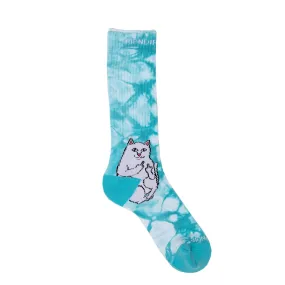 Lord Nermal Socks (Baby Blue Tie Dye)