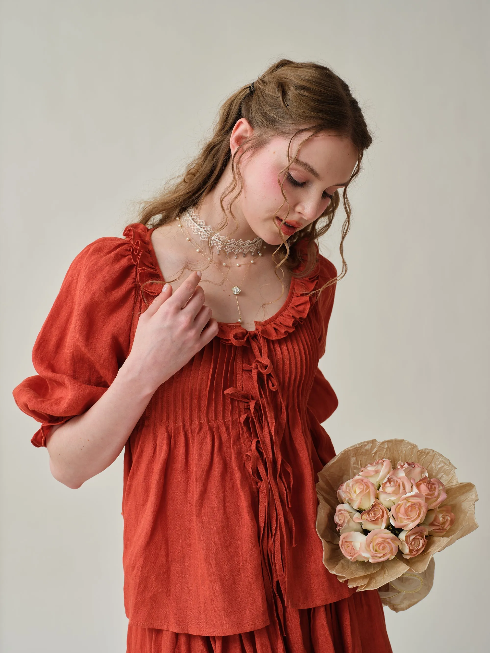 Louise 11 | handmade victorian vintage linen blouse