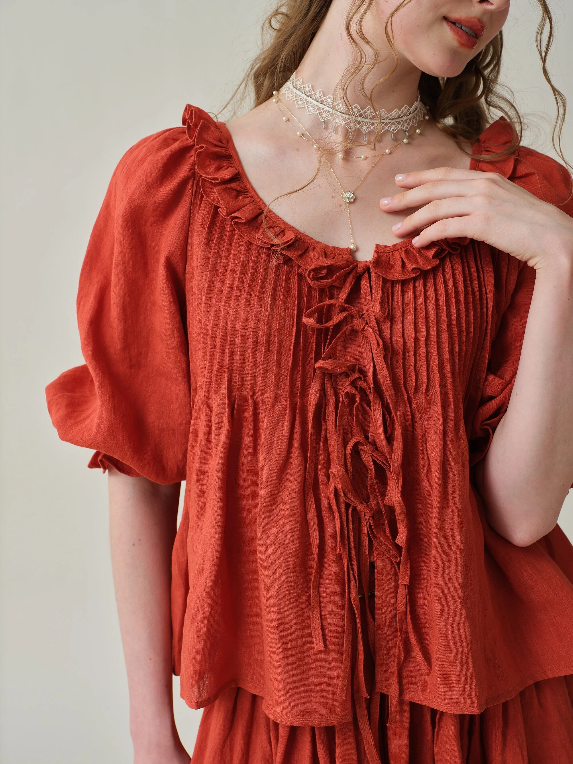 Louise 11 | handmade victorian vintage linen blouse