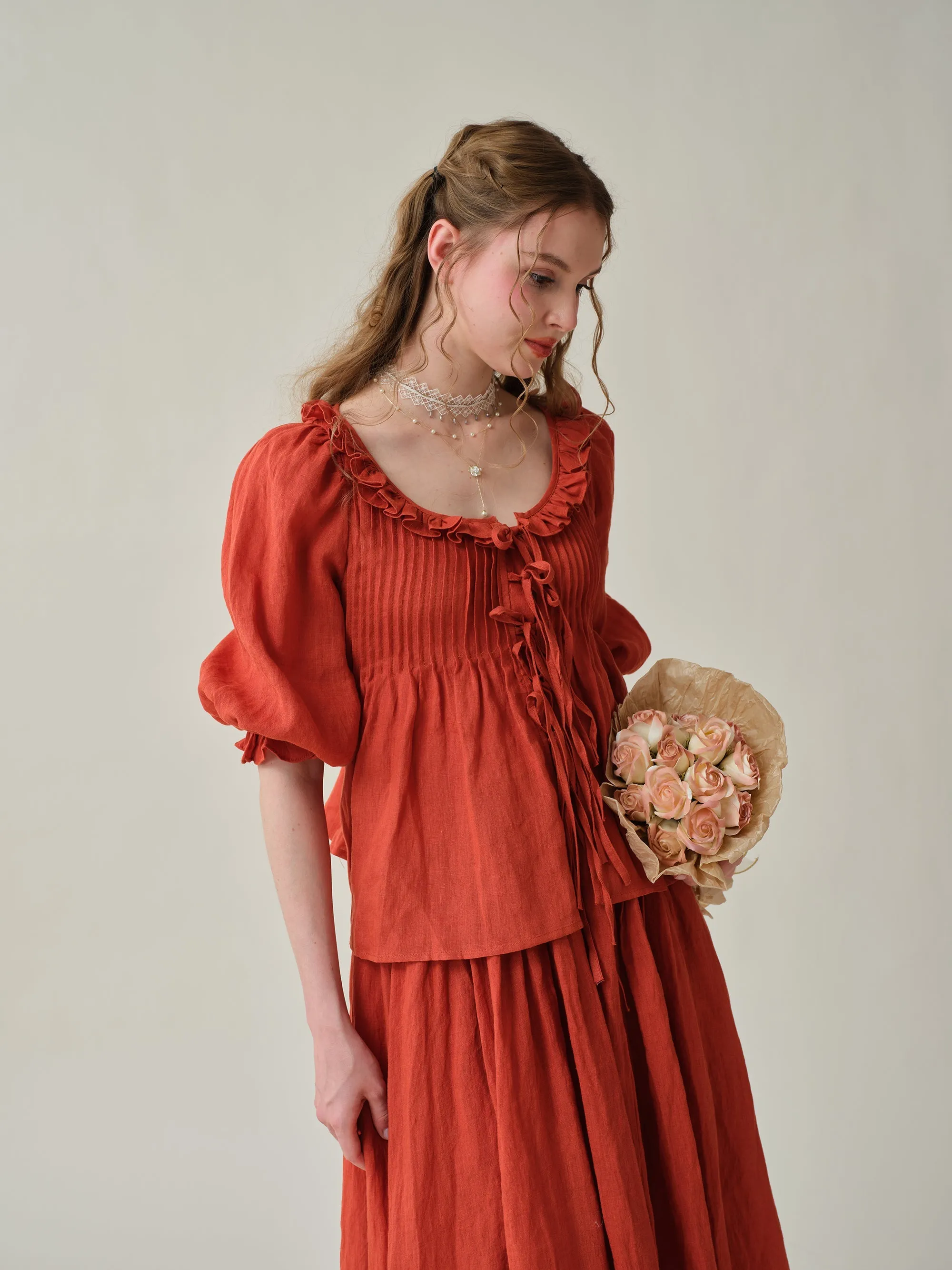 Louise 11 | handmade victorian vintage linen blouse