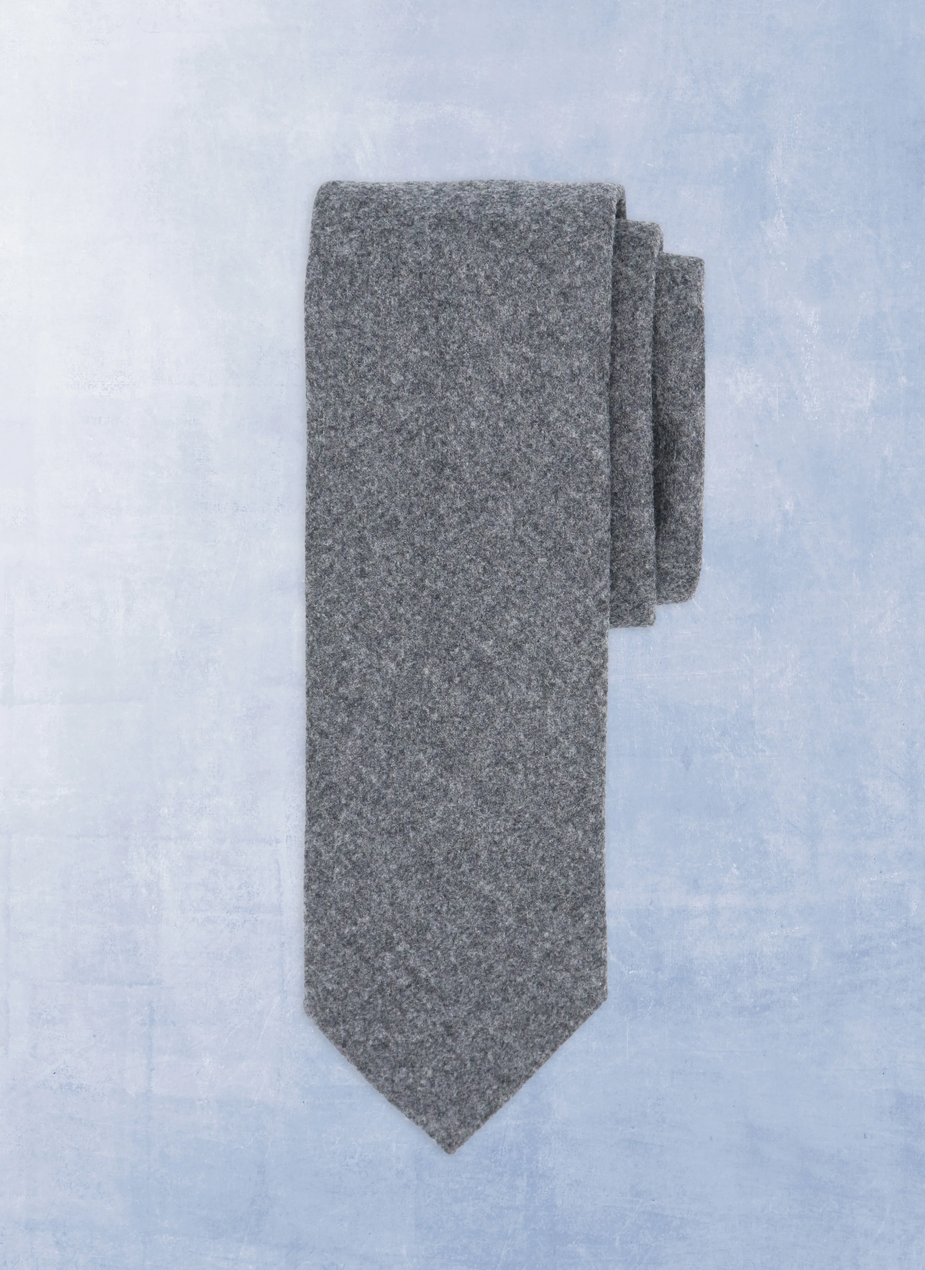 Men's Italian Wool Tie in Dark Grey