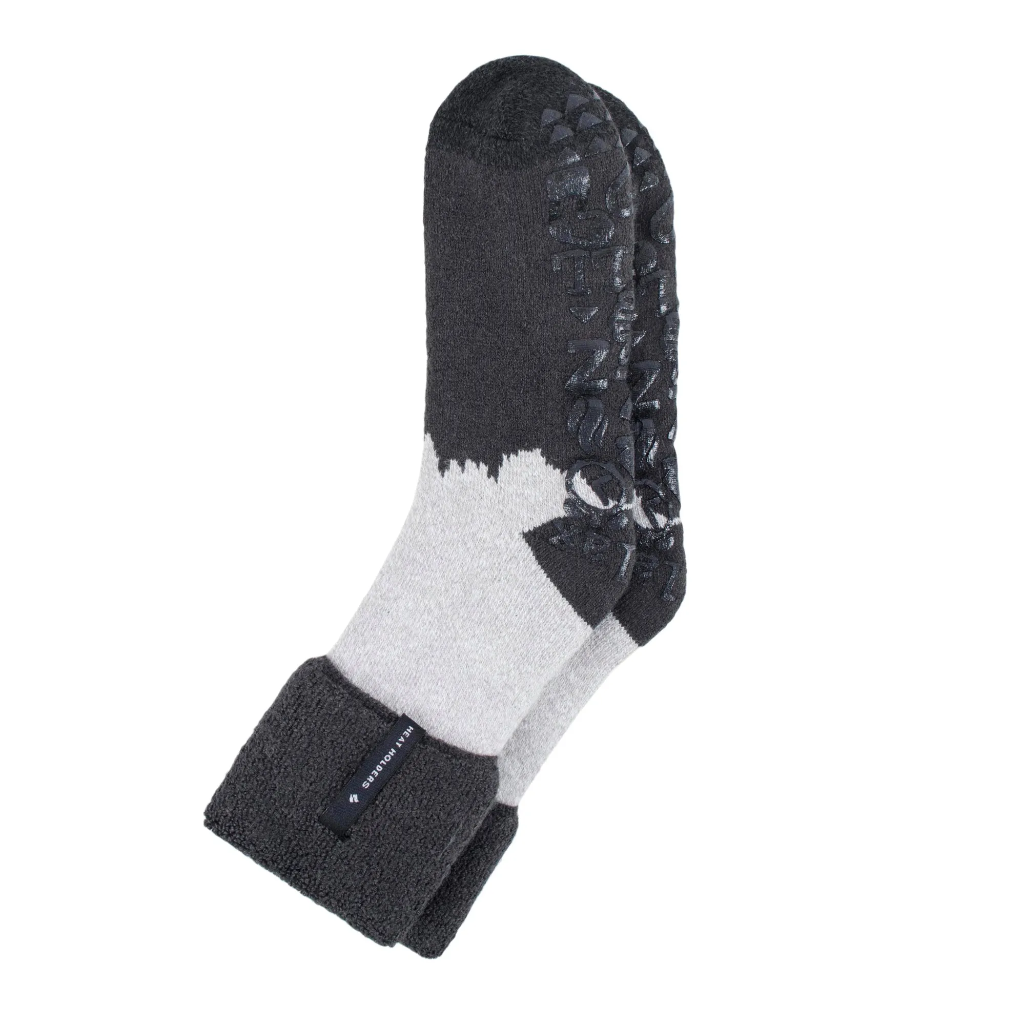 Mens Lite Robin Lounge Socks with Turnover Top - Charcoal