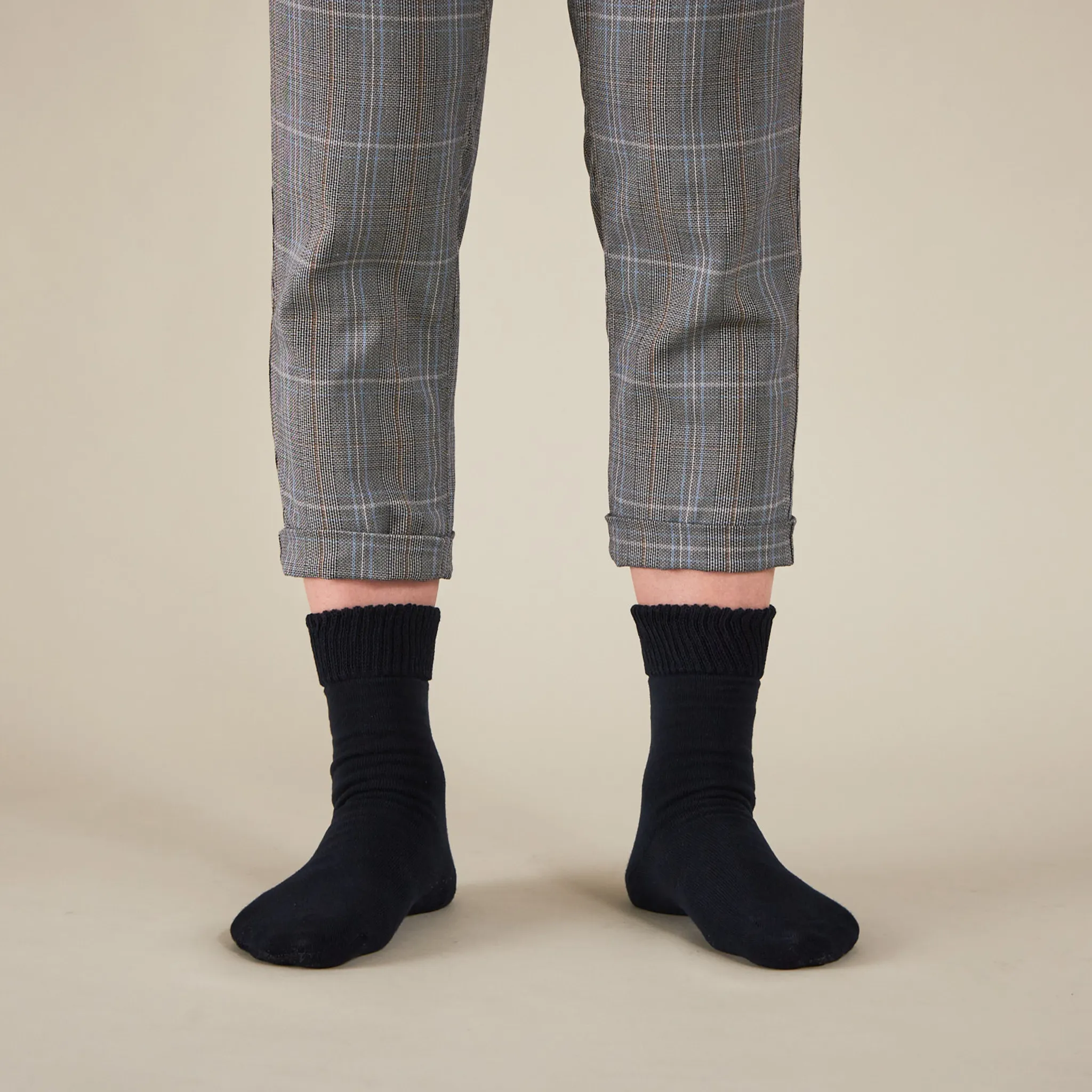 Men's Smooth Heel Socks (double-layered wool blend) - 700