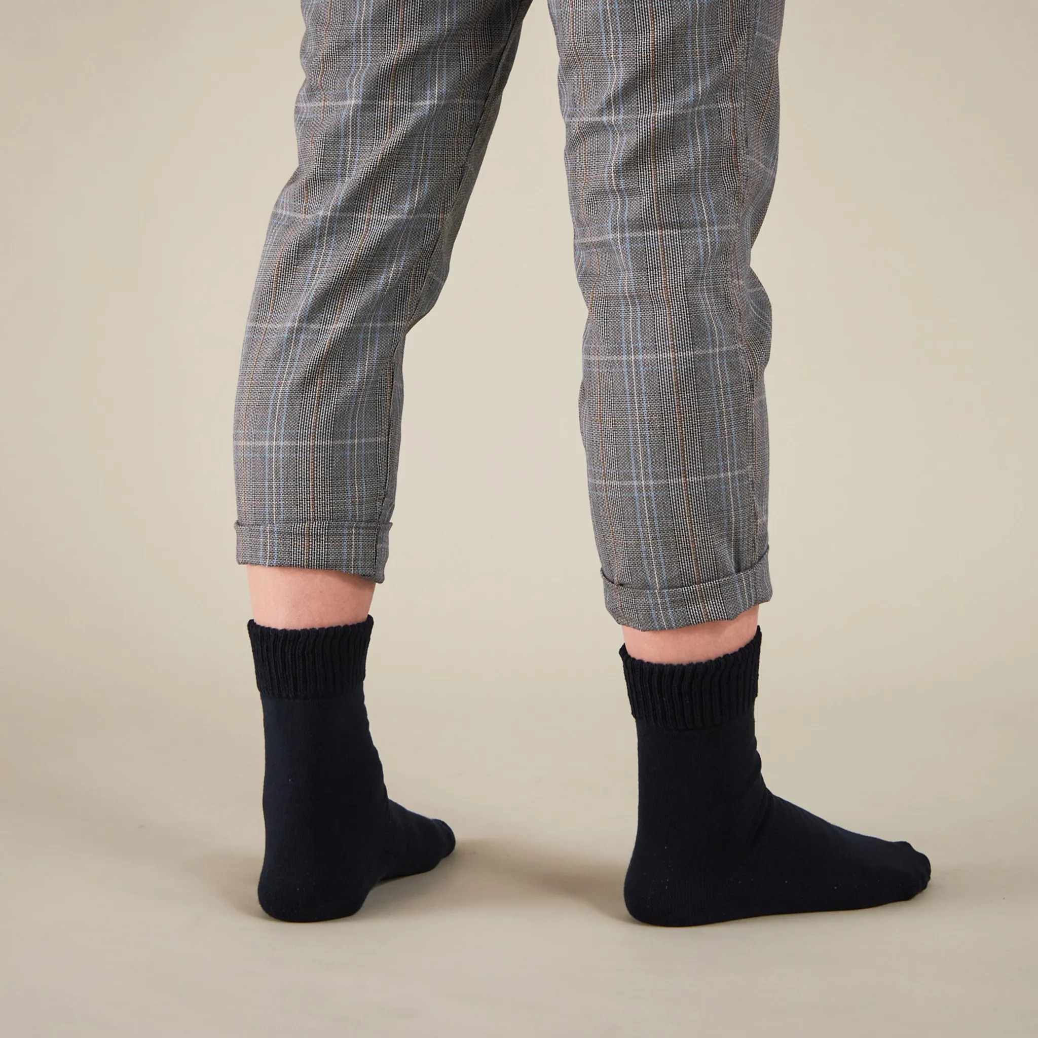 Men's Smooth Heel Socks (double-layered wool blend) - 700