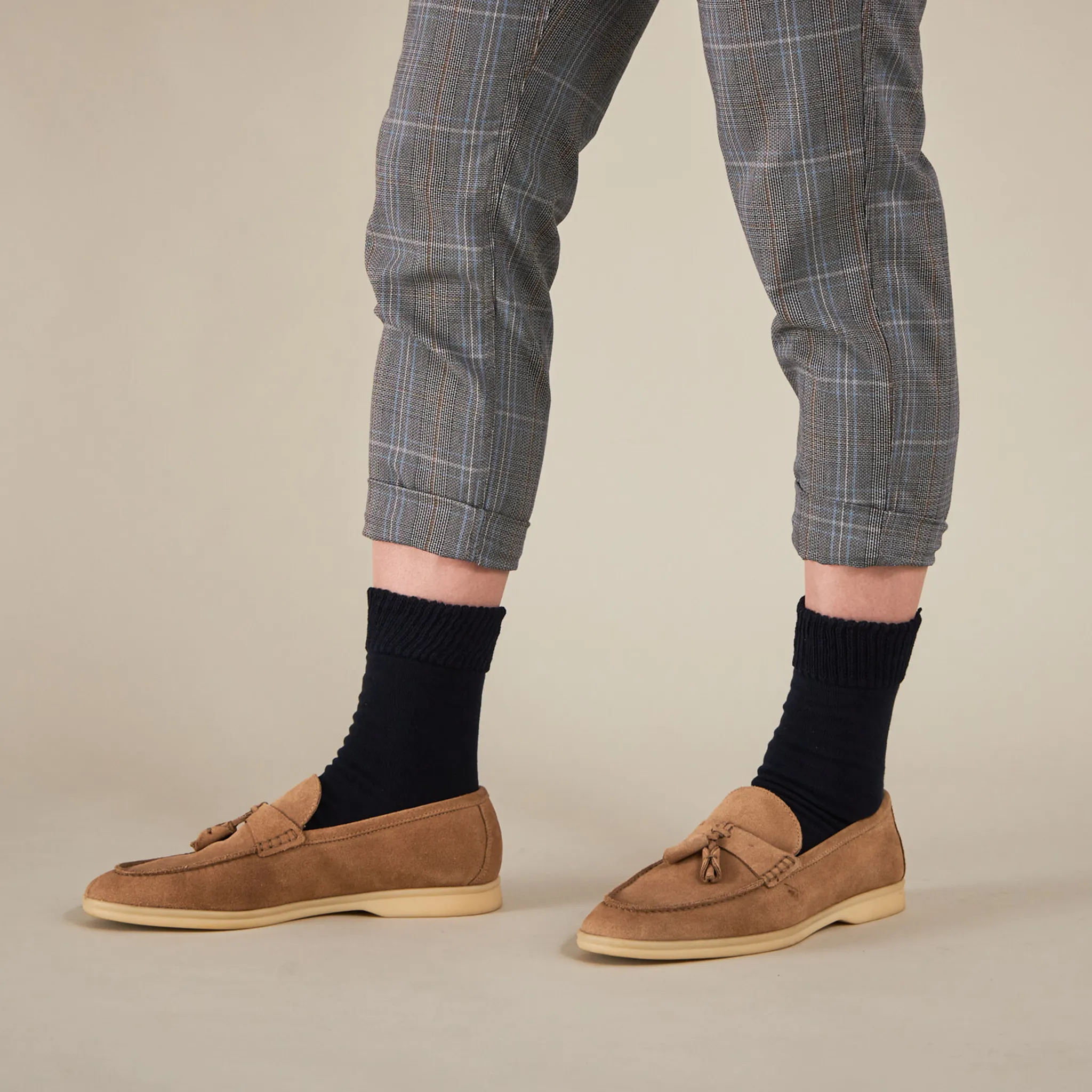 Men's Smooth Heel Socks (double-layered wool blend) - 700