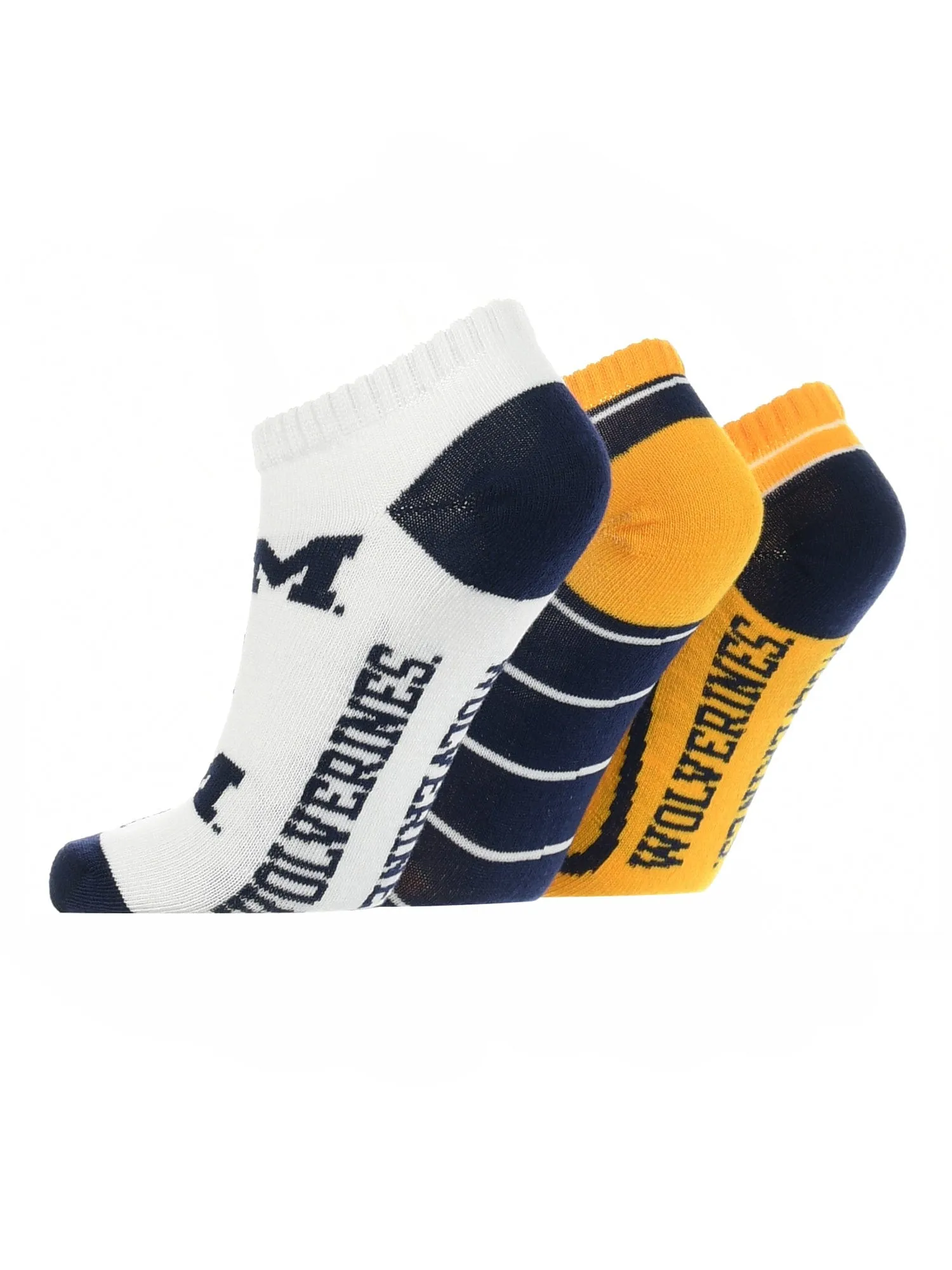 Michigan Wolverines No Show Socks Full Field 3 Pack