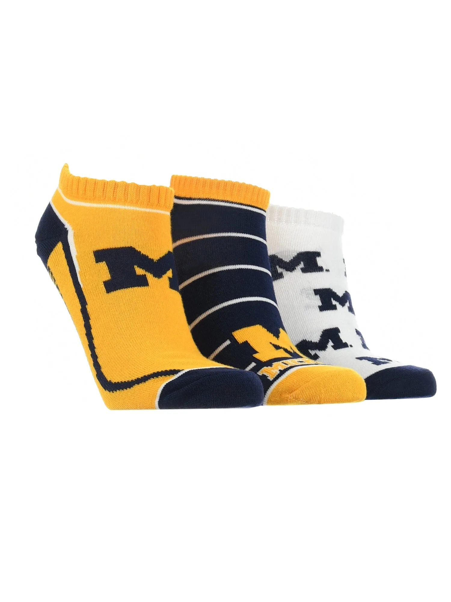 Michigan Wolverines No Show Socks Full Field 3 Pack